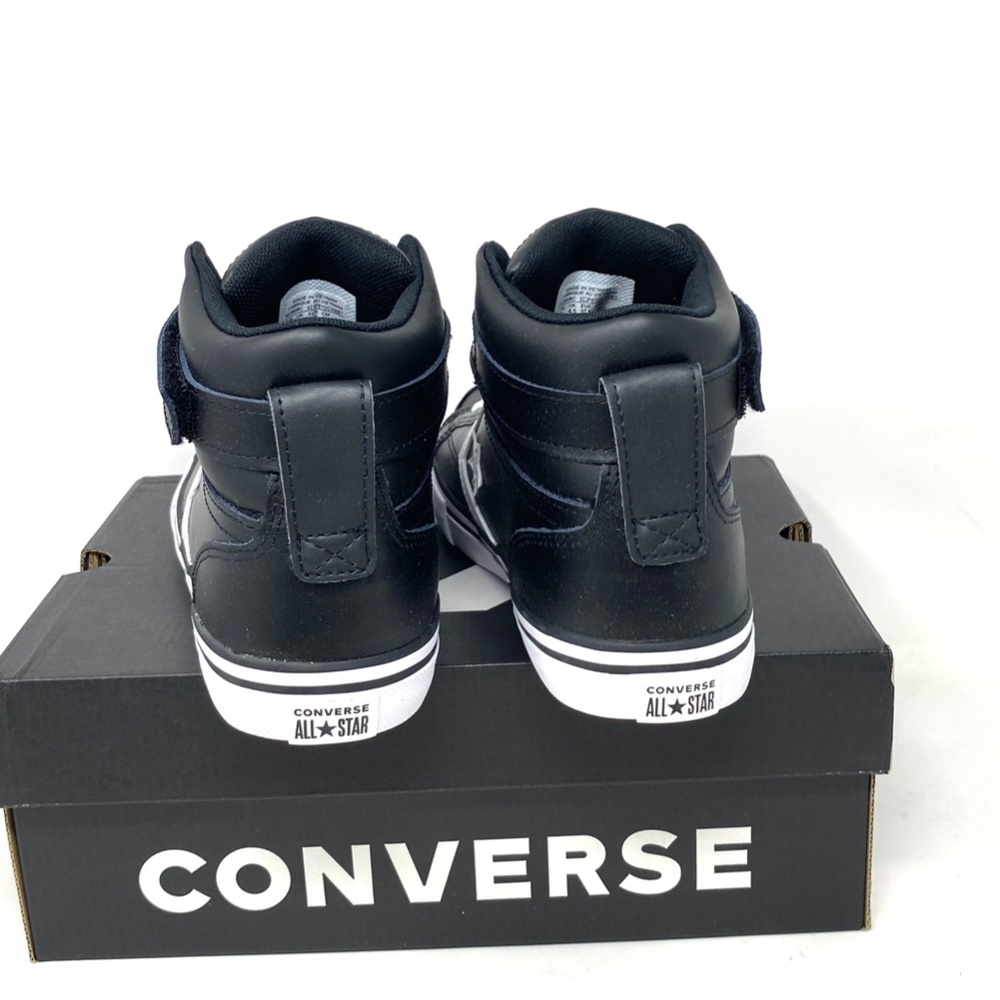 Converse Pro Blaze Strap All Star High Top Black Leather Women Sneakers 663608C - Picture 4 of 11